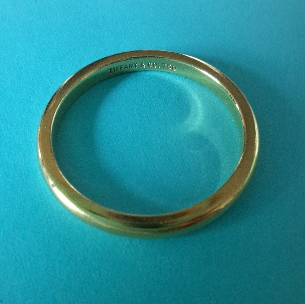 18K Tiffany & Co Gold Authentic Wedding Engagement Ring 750 Solid